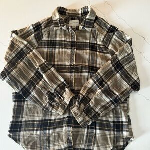 American Eagle Outfitters Checkered Shirt - Black and Tan
